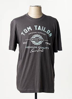 Tricou croială dreaptă mâneci scurte gri TOM TAILOR homme