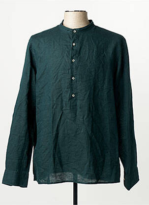 Cămașă cu mâneci lungi verde MANGO homme