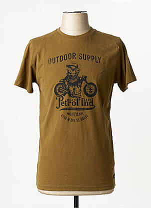 Tricou verde PETROL INDUSTRIES homme