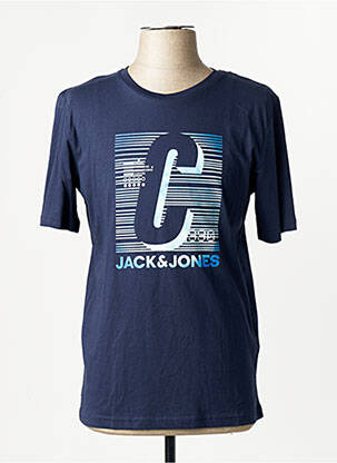 Tricou guler rotund albastru JACK & JONES homme