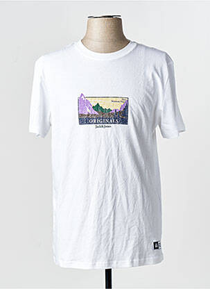 Tricou alb JACK & JONES bărbat