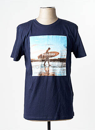 Tricou albastru JACK & JONES bărbat