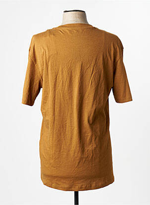 Tricou guler rotund mâneci scurte maro JACK & JONES bărbat