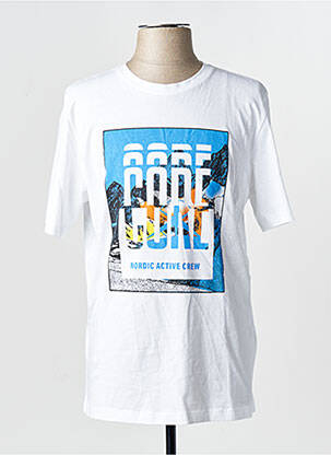 Tricou croială dreaptă mâneci scurte alb JACK & JONES bărbat