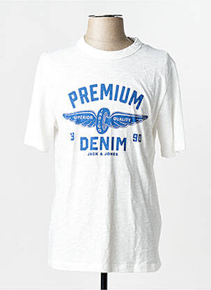 Tricou alb JACK & JONES bărbat