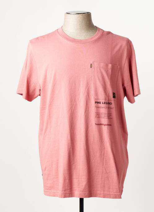 Tricou croială dreaptă mâneci scurte roz PME LEGEND homme