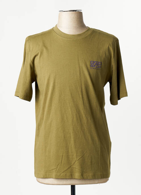 Tricou croială dreaptă mâneci scurte verde JACK & JONES homme