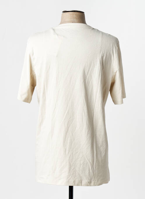 Tricou guler rotund mâneci scurte bej JACK & JONES homme