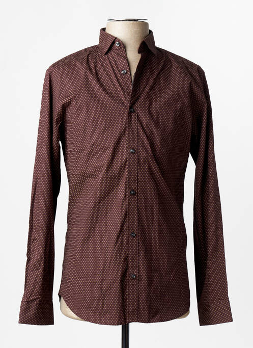Cămașă cu mâneci lungi maro JACK & JONES homme