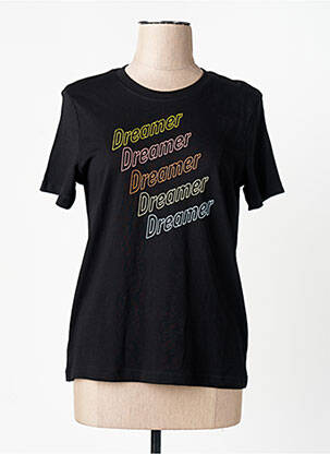 Tricou guler rotund mâneci scurte negru ONLY femeie