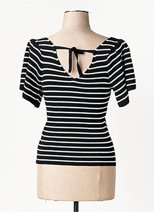 Tricou guler în v negru ONLY femeie
