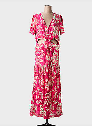 Rochie lungă roz MANGO femeie