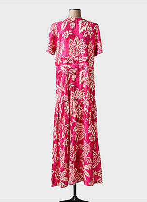 Rochie lungă roz MANGO femeie