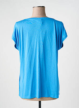 Tricou guler în v albastru PIECES femeie