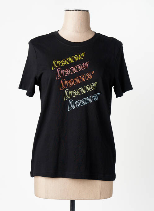 Tricou guler rotund mâneci scurte negru ONLY femme