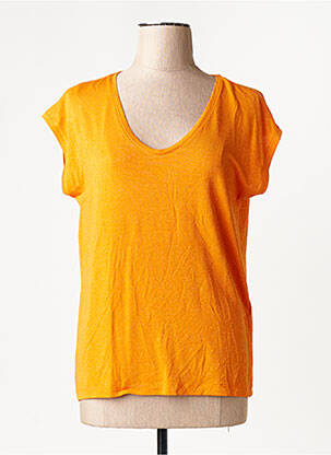 Tricou portocalie PIECES femeie