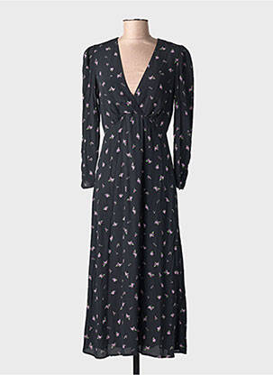 Rochie lungă negru MANGO femeie