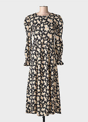 Rochie lungă negru MANGO femeie