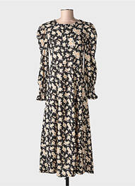 Rochie lungă negru MANGO femeie
