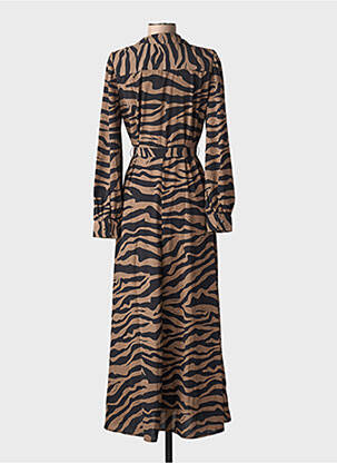 Rochie lungă mâneci lungi mâneci lungi maro VERO MODA femeie