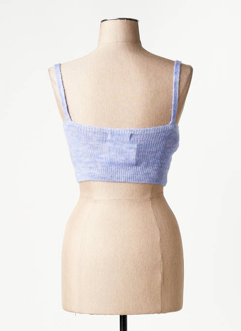 Top scurt albastru MANGO femme