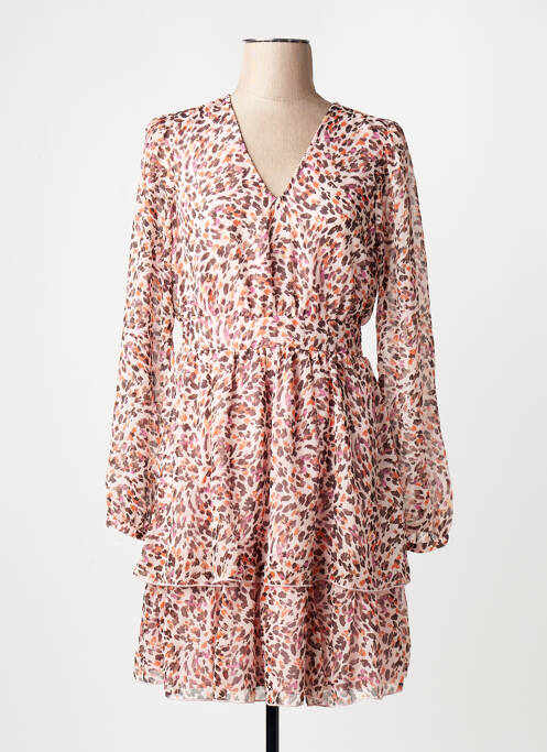 Rochie lungă guler în v roz ONLY femme