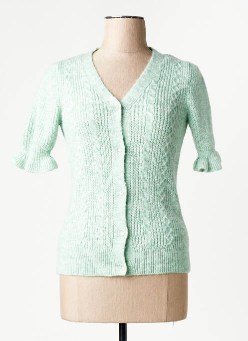 Vestă cu mâneci lungi verde NAF NAF femme