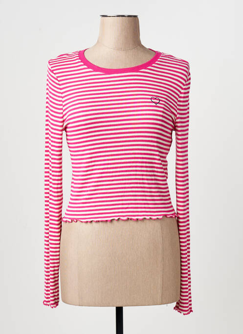 Tricou mâneci lungi mâneci lungi roz ONLY femme