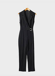 Salopetă-pantalon negru MANGO femeie