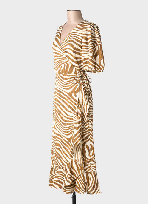 Rochie scurtă mâneci scurte mâneci scurte maro ONLY femme