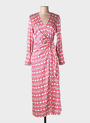 Rochie lungă roz MANGO femeie