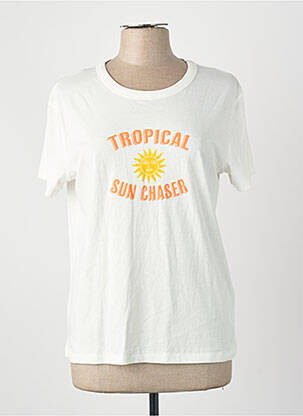 Tricou croială dreaptă alb JACQUELINE DE YONG femeie