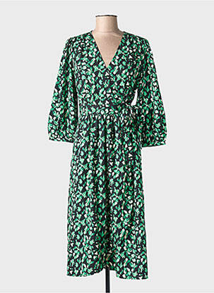 Rochie midi mâneci 3/4 mâneci 3/4 verde VILA femeie