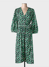 Rochie midi mâneci 3/4 mâneci 3/4 verde VILA femme