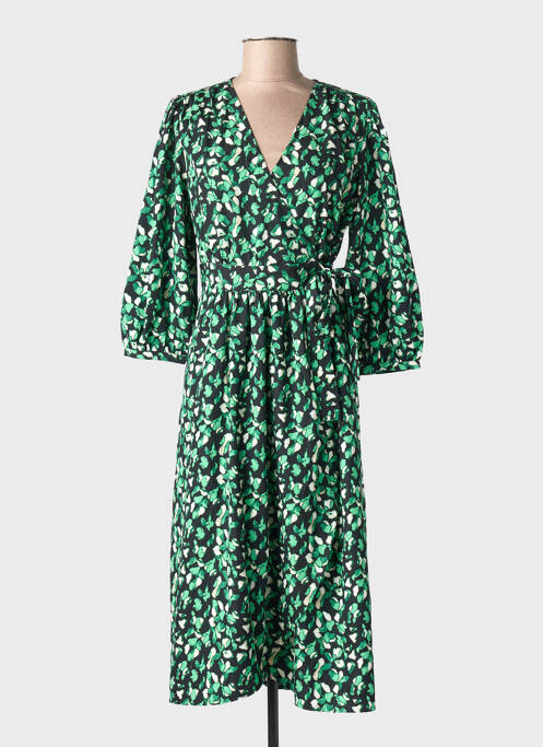 Rochie midi mâneci 3/4 mâneci 3/4 verde VILA femme