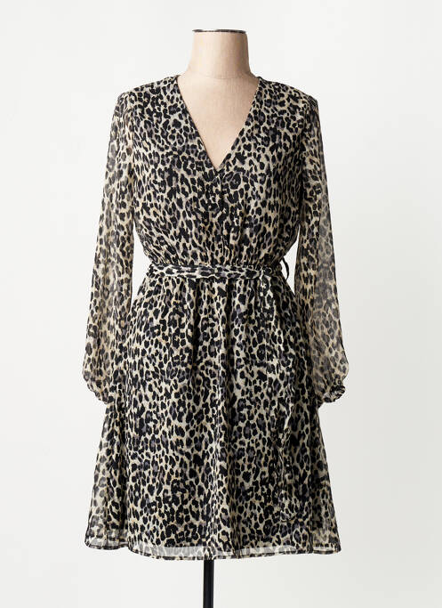 Rochie midi guler în v bej ONLY femme