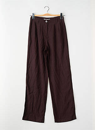 Pantalon drept croială dreaptă maro ONLY femeie