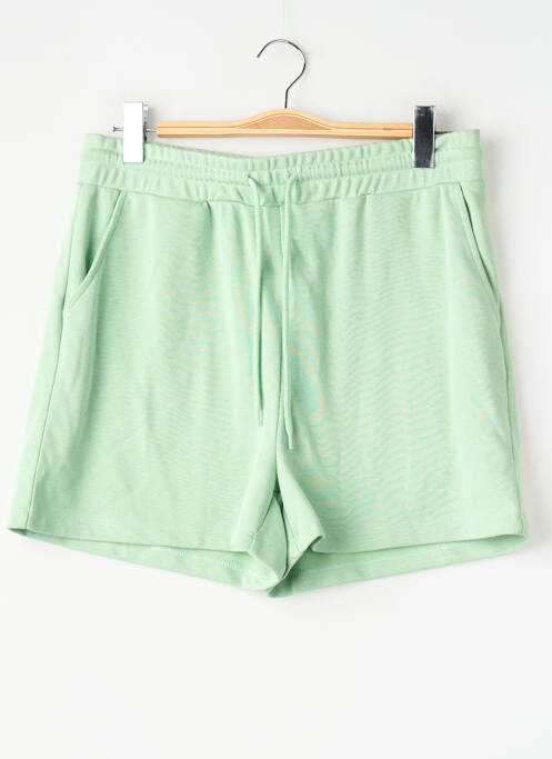 Șort croială dreaptă talie înaltă verde PIECES femme
