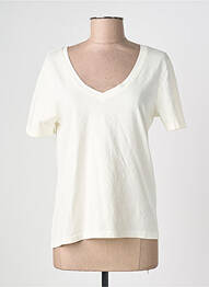 Tricou mâneci scurte mâneci scurte alb JACQUELINE DE YONG femme