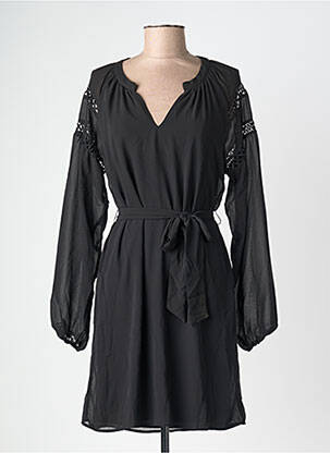 Rochie midi guler în v negru VILA femeie