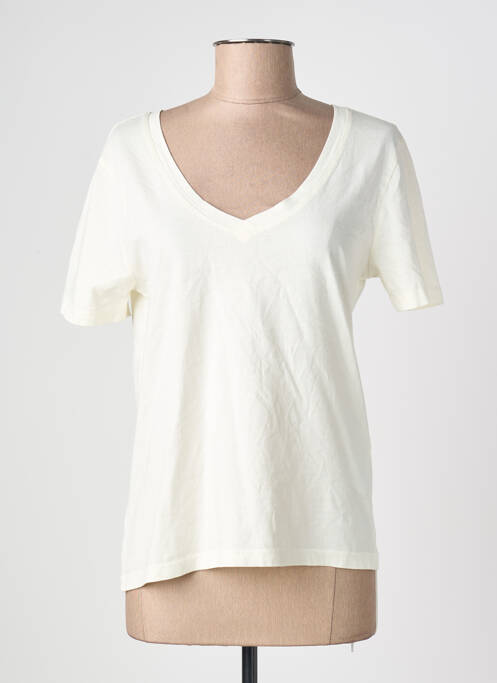Tricou mâneci scurte mâneci scurte alb JACQUELINE DE YONG femme