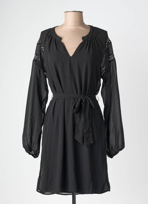 Rochie midi guler în v negru VILA femme