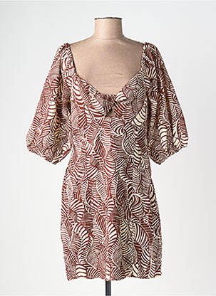 Rochie scurtă maro MANGO femeie