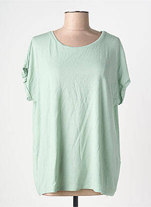 Tricou croială dreaptă mâneci scurte albastru VERO MODA femeie