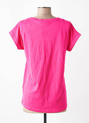 Tricou guler rotund mâneci scurte roz VILA femeie