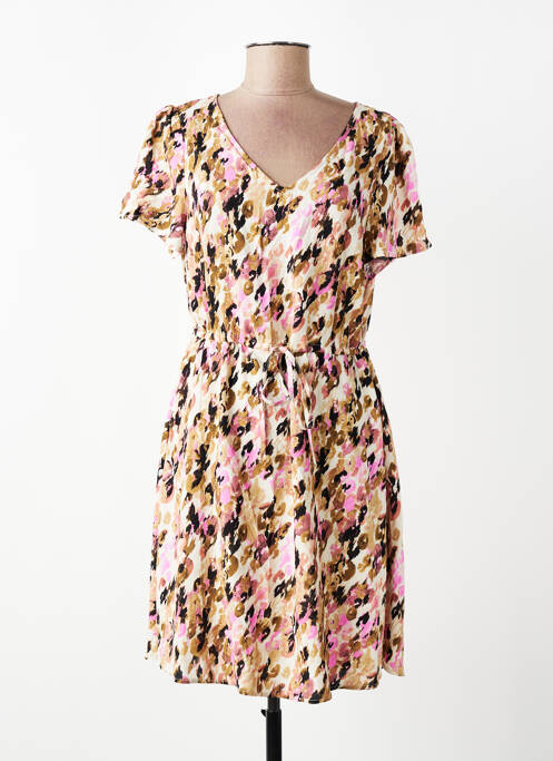 Rochie scurtă guler în v maro VERO MODA femme