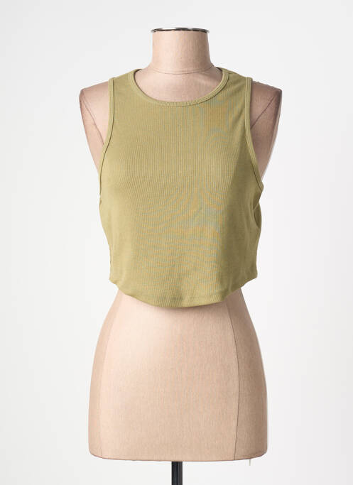 Maiou guler rotund mâneci scurte verde ONLY femme