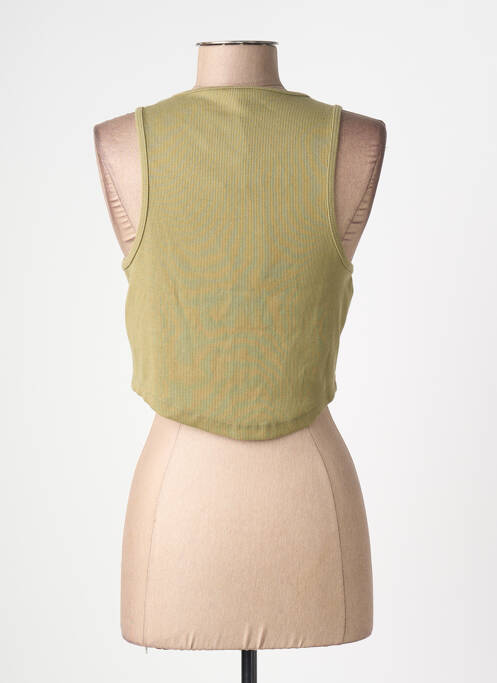 Maiou guler rotund mâneci scurte verde ONLY femme