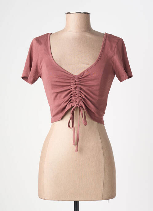 Tricou guler rotund mâneci scurte roșu ONLY femme
