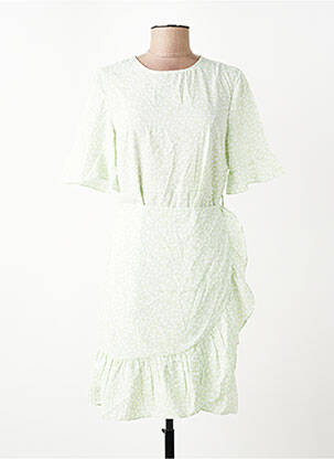 Rochie scurtă guler rotund verde VERO MODA femeie
